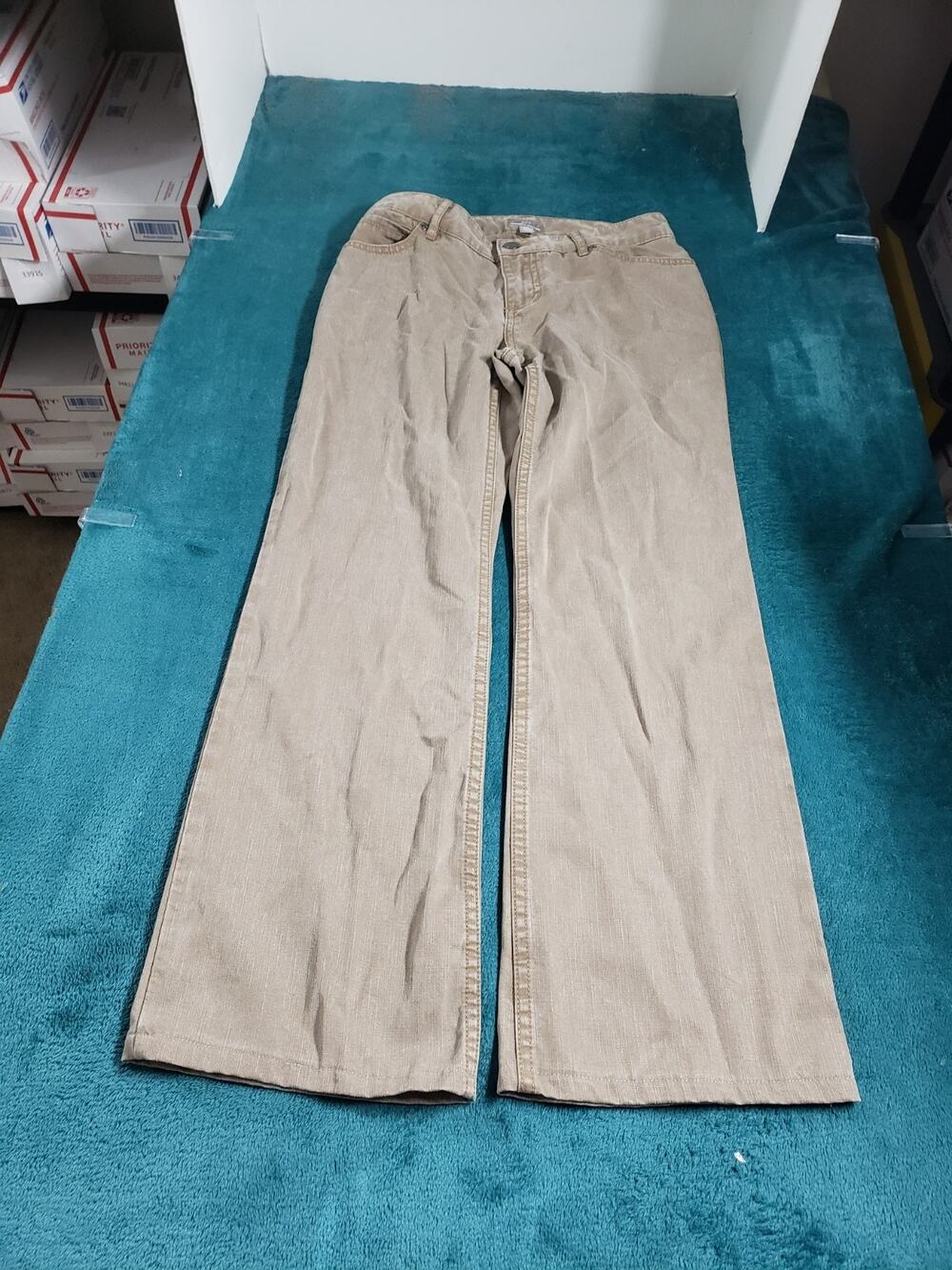 J Jill Jeans Size 2 Petite Womens Beige Denim Pants Ladies Mid Rise Straight